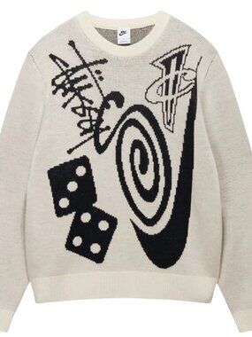 NEW Stüssy x Nike Black Knit Sweater - Size Medium BNWT